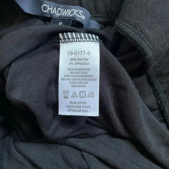 Chadwicks Black Casual Comfortable Leggings Women’s Small NWOT - Picture 5 of 9